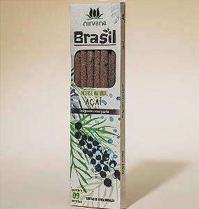 Incenso Nirvana Natural Açai - Revigorante e Energizante - Linha Brasil