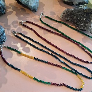 Choker 4mm Facetado - Prata