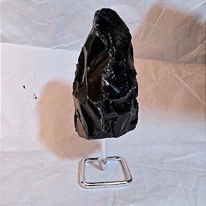 Obsidiana Negra Bruta - Base de Ferro