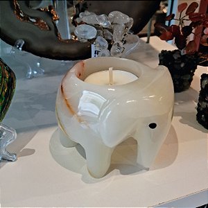 Porta Vela Elefante Ônix