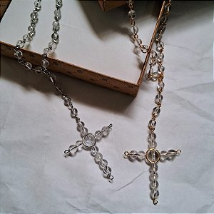 Terço Conta Cristal de Quartzo