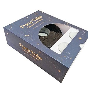 Porta Vela Obsidiana Negra Bruta - Coleção Luz da Alma
