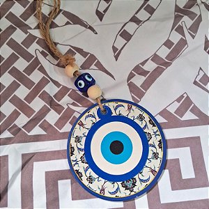 Móbile Olho Grego Porcelana 7cm - Flores