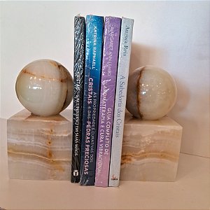 Aparador de Livro Cubo e Bola Ônix Verde