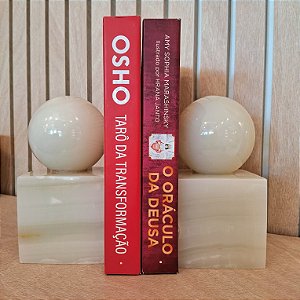 Aparador de Livro Cubo e Bola Ônix Verde