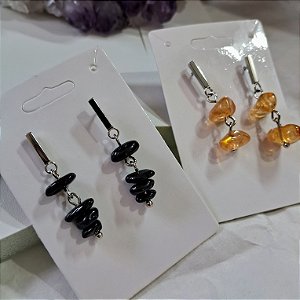 Brinco Cristais Suspensos - Ródio Branco