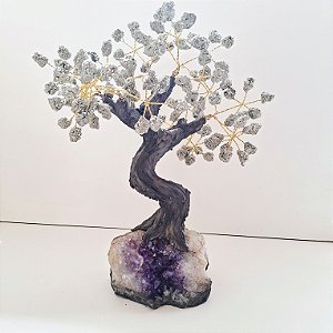 Árvore Pirita - Base Ametista - 24 Galhos