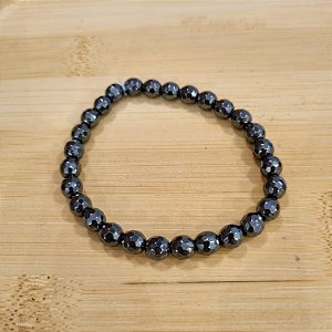 Pulseira Hematita facetada 6mm