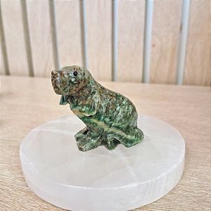 Mini Estatueta Cachorro Serpentinita