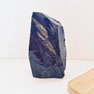 Obsidiana Negra Bruta - Base Serrada