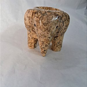 Porta Vela Elefante Ônix  Fóssil