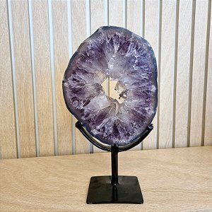 Argola Drusa Ametista - Base de Ferro