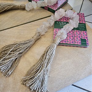 Colar de Mesa Cristal de Quartzo - Pedras Brutas Curto
