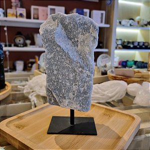 Quartzo Azul Bruto - Base de Ferro