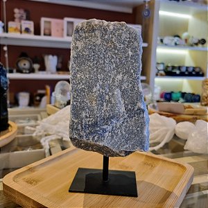 Quartzo Azul Bruto - Base de Ferro