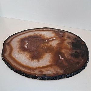 Chapa Ágata Marrom - Borda Bruta