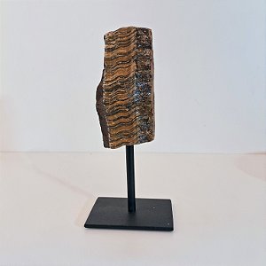 Olho de Tigre Bruto e Lapidado - Base de Ferro