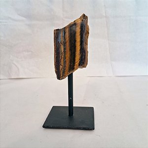 Olho de Tigre Bruto e Lapidado - Base de Ferro