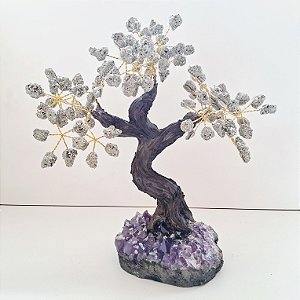 Árvore Pirita - Base Ametista - 24 Galhos