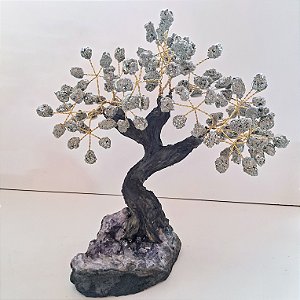 Árvore Pirita - Base Ametista - 24 Galhos