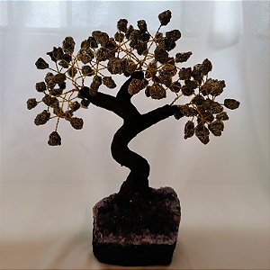 Árvore Pirita - Base Ametista - 24 Galhos