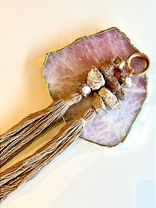 Colar de Mesa/Porta Aragonita Peruana c Franjas P