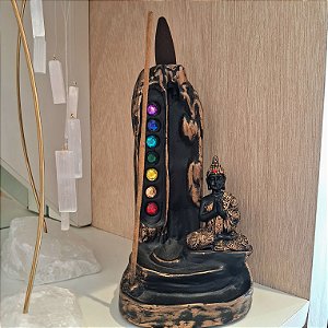 Incensário 7 Chakras Torre com Buda Meditando