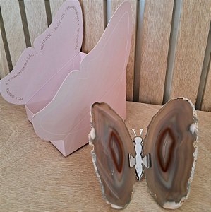 Borboleta Ágata Cinza - Coleção Asas