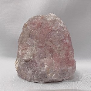 Quartzo Rosa Bruto Bse Serrada 2,2kg