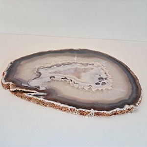 Chapa Ágata Cinza - Borda Bruta