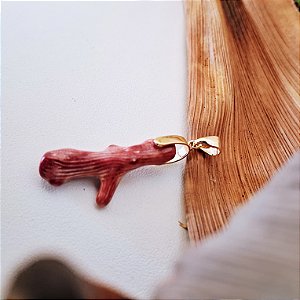 Pingente Coral - Folheado a Ouro