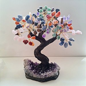 Árvore Chakras - Base Ametista - 36 Galhos