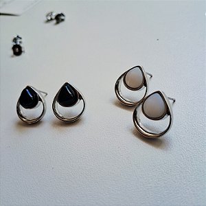 Brinco Gota Basic - Ródio Branco