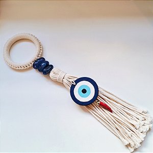 Protetor de Porta Olho Grego e Pimenta - Ágata Azul