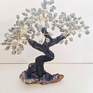 Árvore Pirita - Base Ametista - 36 Galhos