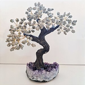 Árvore Pirita - Base Ametista - 36 Galhos