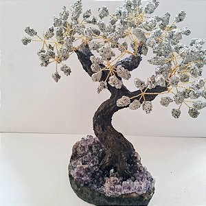 Árvore Pirita - Base Ametista - 36 Galhos