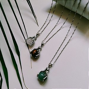 Colar Intuição - Ródio Branco