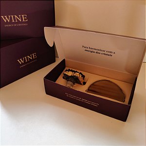 Kit Stopper Ametista com Suporte para Garrafa em Ágata