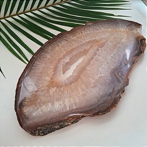 Chapa Ágata Marrom - Borda Bruta