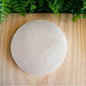Placa Redonda Selenita 14cm