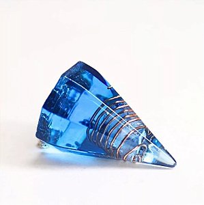 Pêndulo Orgonite Raio Azul - Cristal