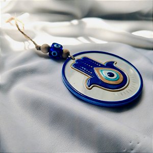 Móbile Olho Grego 7cm - Mão Hamsá - Alto Relevo