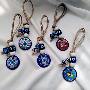 Móbile Olho Grego PP com Juta