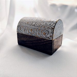 Caixa Indiana Decorada Arabesco PP Madeira