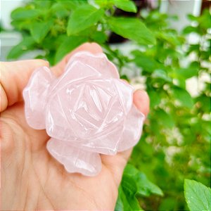 Flor de Lótus Quartzo Rosa