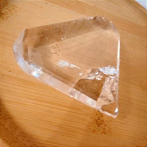 Coração Cristal de Quartzo Facetado