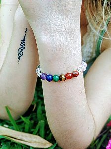 Pulseira Cristal de Quartzo 7 Chakras
