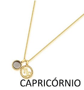 Colar Signo Capricórnio - Folheado a Ouro