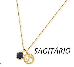 Colar Signo Sagitário - Folheado a Ouro